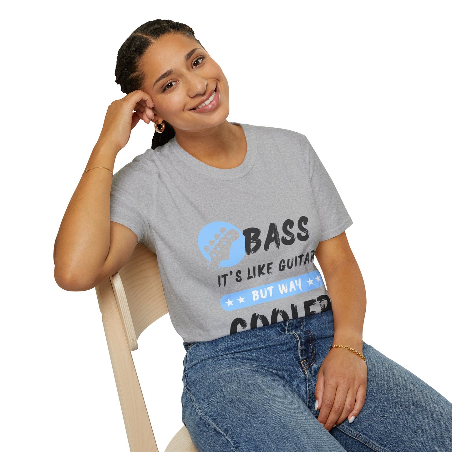 Music T-Shirt - Bass is Cooler than Guitar