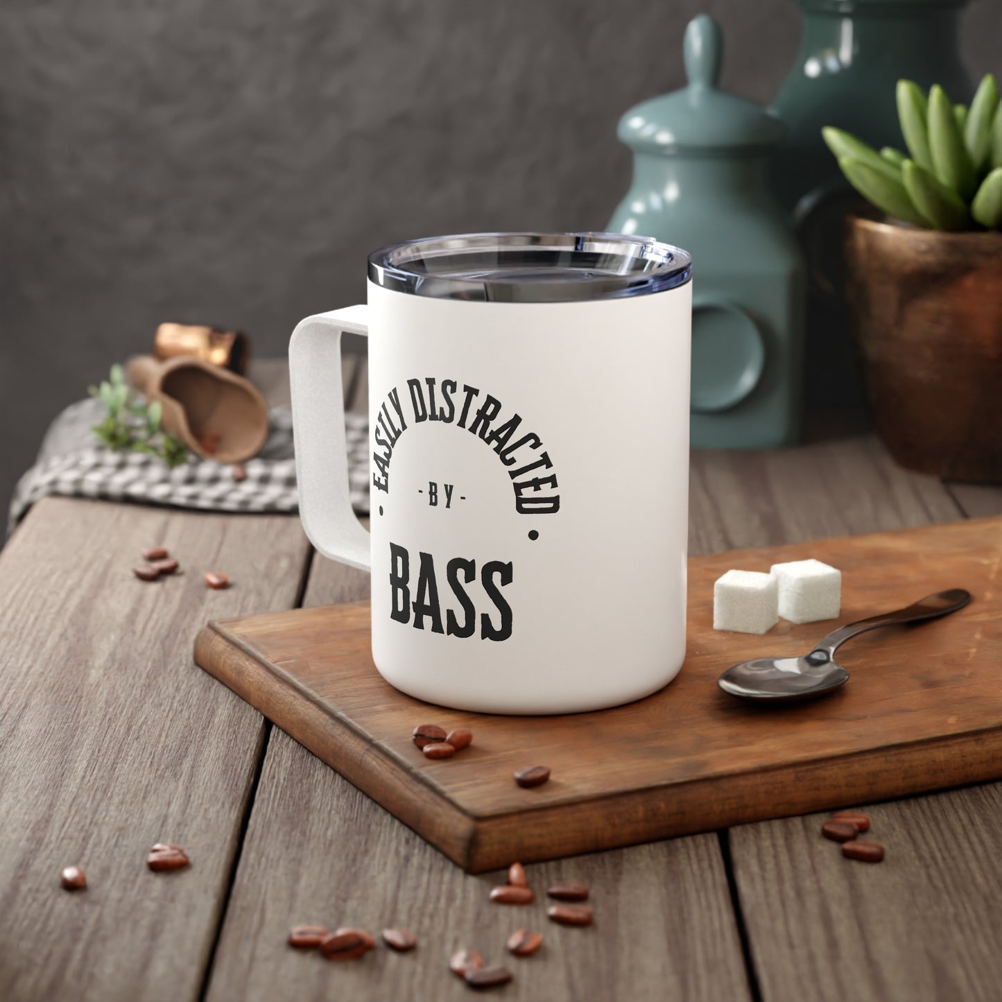 Coffee Mug - Distracted by Bass 10oz Insulated